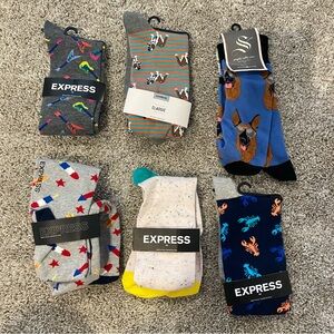 Express Men's Vibrant Patterned Socks Collection